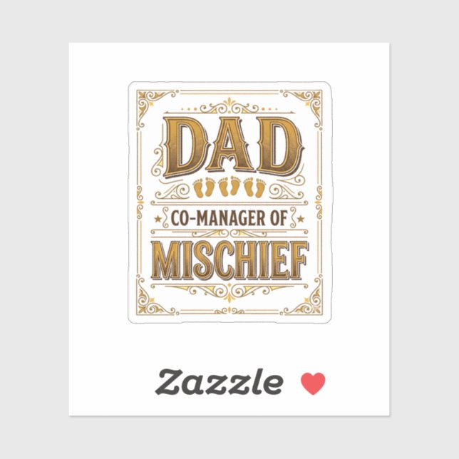 Dad Co-Manager of Mischief Funny Father Design_1 (Sheet)