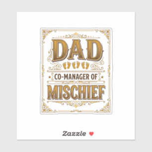 Dad Co-Manager of Mischief Funny Father Design_1