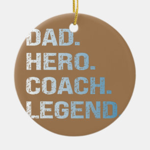 Dad coach ceramic ornament