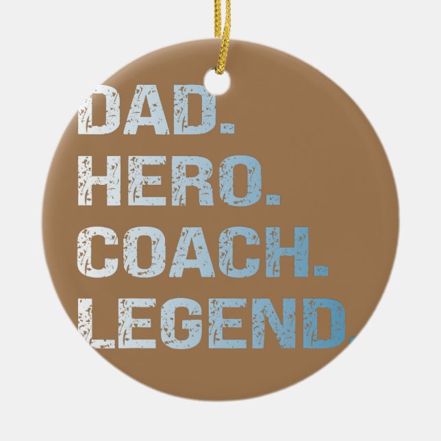 Dad coach  ceramic ornament (Front)