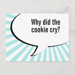 dad cookie joke postcard