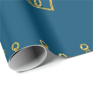 Dad Crown Father's Day Glitter Wrapping Paper
