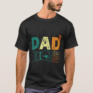 Dad Cubed Dad Of Three Mens Quote Funny Christmas T-Shirt