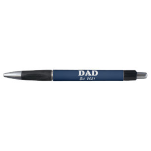 Dad Custom Est date Father's Day elegant navy blue Pen