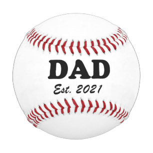 Dad custom established date personalized modern baseball