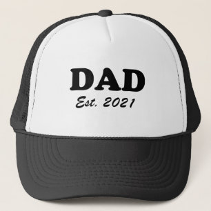 Dad Custom Established date personalized modern Trucker Hat
