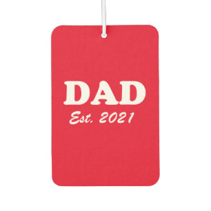 Dad Custom Established date red heart modern Air Freshener