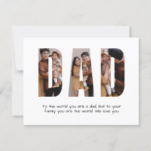 DAD Customizable Photo Father's Day Birthday Postcard