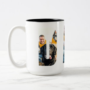 DAD Customizable Photo Frames Father's Day B-days Two-Tone Coffee Mug
