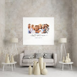 dad cute modern script multi photo gift faux canvas print<br><div class="desc">Dad cute modern script multi photo gift</div>