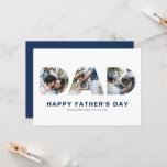 DAD Cutout Photo Collage Happy Father's Day Card<br><div class="desc">DAD Cutout Photo Collage Happy Father's Day Flat Card. Customizable flat card featuring DAD typography cutout and three photo collage. The texts are fully customizable. Perfect for Father's day and dad's birthdays.</div>