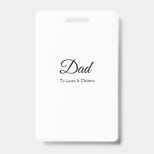 Dad daddy add name text father's day gifts badge