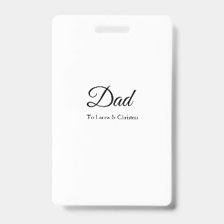 Dad daddy add name text father's day gifts badge