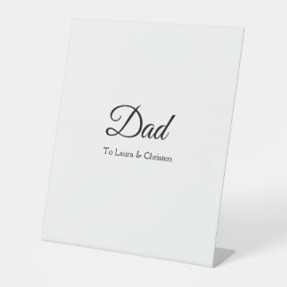 Dad daddy add name text father's day gifts pedestal sign