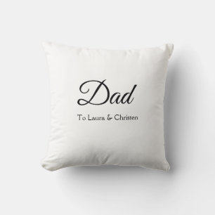 Dad daddy add name text father's day gifts throw pillow