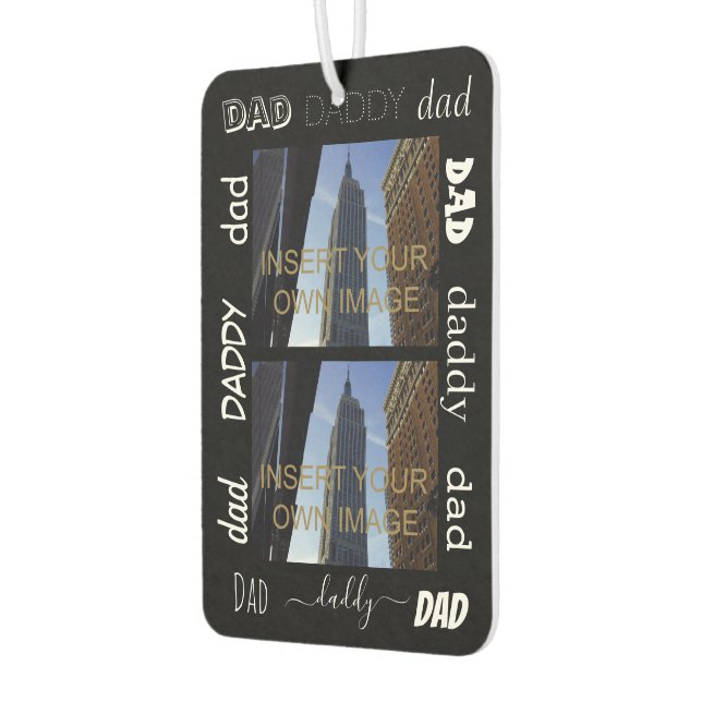 Dad Daddy Custom Two Photo Air Freshener (Left)