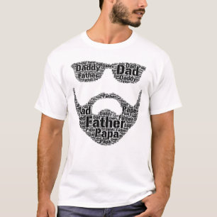 Dad Daddy Father Papa Beard Sunglasses T-shirt