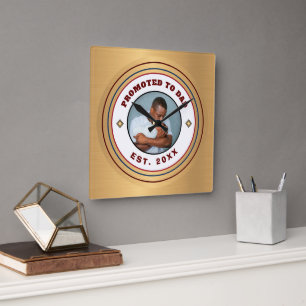  Dad Daddy Father Pappy Family Personalize  Square Wall Clock