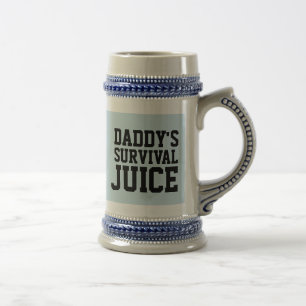 DAD DADDY'S SURVIVAL JUICE BEER STEIN