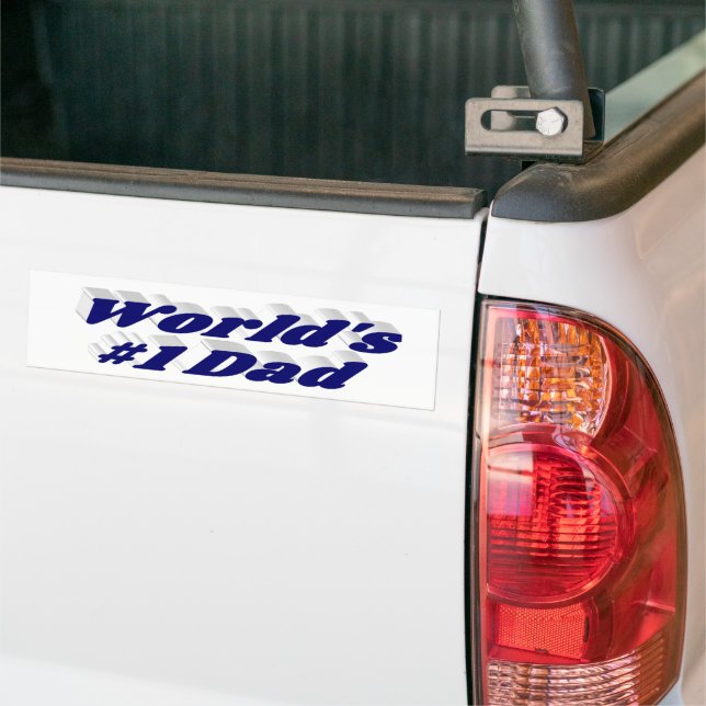 Dad dark blue text bumper sticker (On Truck)