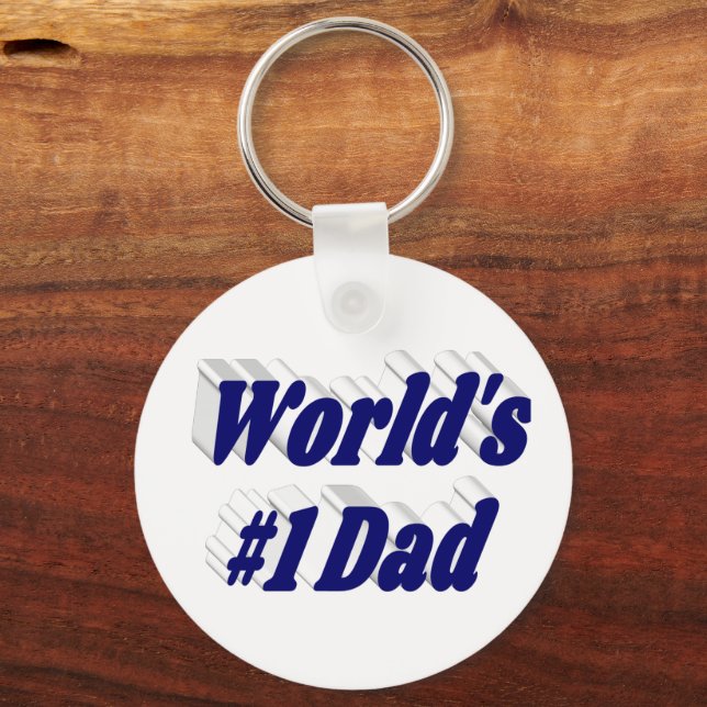 Dad dark blue text  keychain (Back)