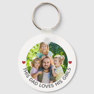 Dad Daughter Custom Photo  Keychain