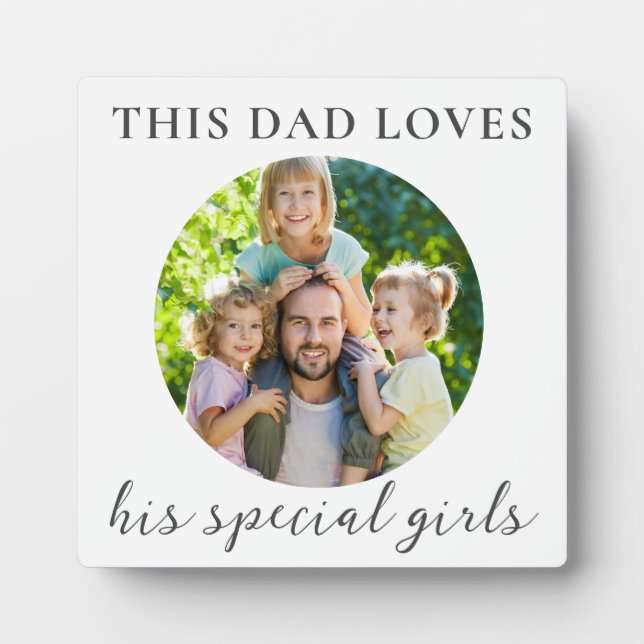 Dad Daughter Custom Photo Plaque (Front)