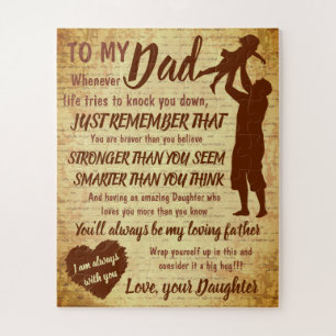 Dad Daughter Father Day Christmas party Game Jigsaw Puzzle