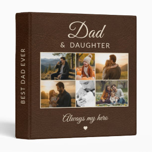 Dad & Daughter Leather Family Photo Album Binder
