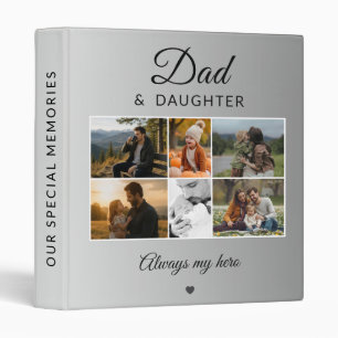 Dad & Daughter Silver Family Photo Album Binder
