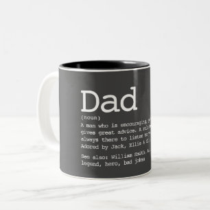 Dad Definition Father's Day Grey Two-Tone Coffee Mug