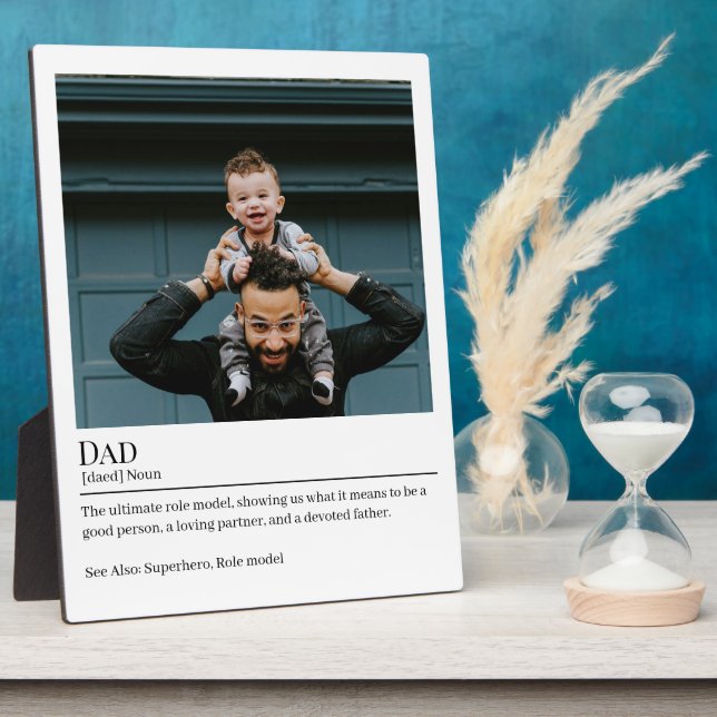 Dad Definition Father's Day  Plaque (Side)