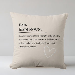 Dad Definition 👨‍👧‍👦   Heartfelt Father Throw Pillow