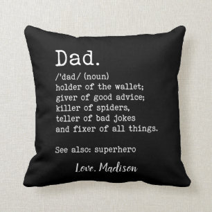 Dad Definition Personalized Father's Day Gift Throw Pillow