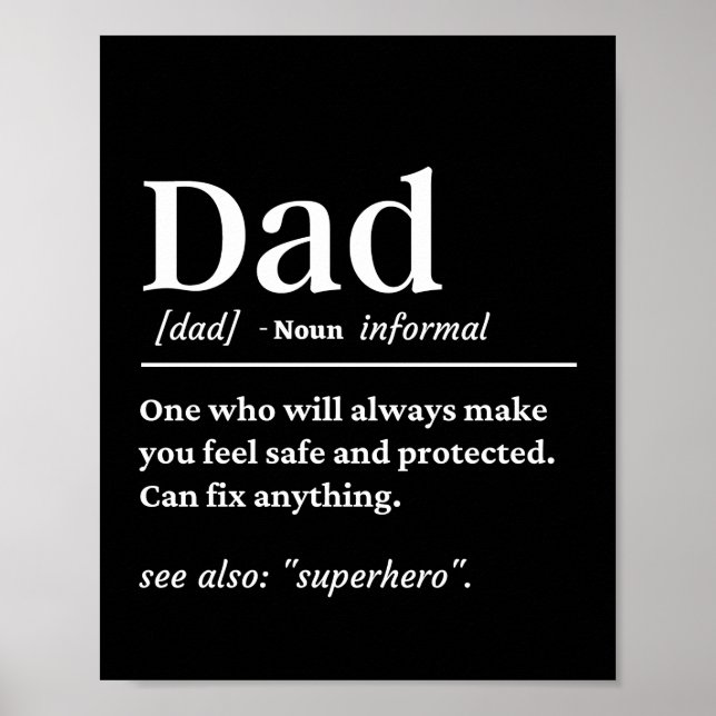 Dad Definition Poster (Front)