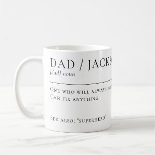 Dad Dictionary Definition Father's Day Custom Coffee Mug
