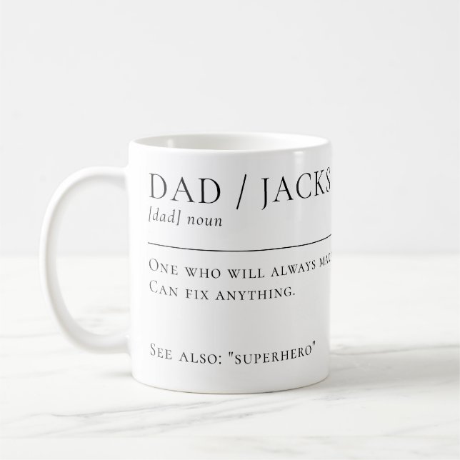 Dad Dictionary Definition Father's Day Custom Coffee Mug (Left)