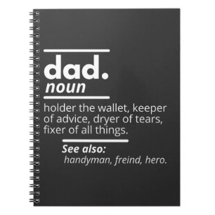 Dad Dictionary Definition - Funny Fathers Day Gift Notebook