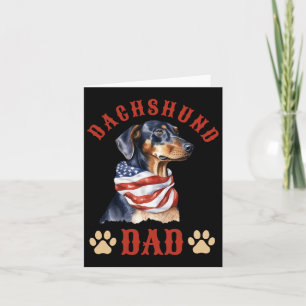 Dad Dog Father's Day 4th Of July Card