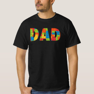 Dad Eat Sleep Build Repeat Building Blocks Bricks T-Shirt