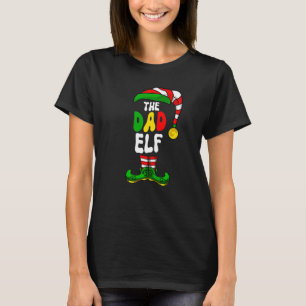 Dad Elf Pajama Matching Group Christmas Holiday Gi T-Shirt