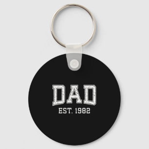 Dad Est 1982 Dad D Fathers Day Ized  Keychain
