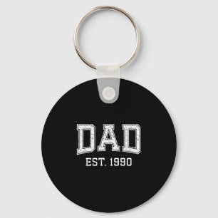 Dad Est 1990 Dad D Fathers Day Ized  Keychain