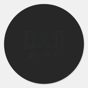 Dad Est 2003 Dad D Husband Father Grandpa  Classic Round Sticker