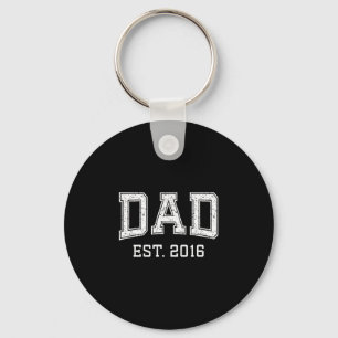 Dad Est 2016 Dad D Fathers Day Ized Keychain