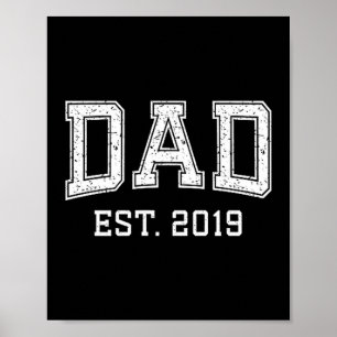 Dad Est 2019 Dad D Fathers Day Ized  Poster