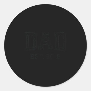 Dad Est 2019 Dad D Husband Father Grandpa  Classic Round Sticker