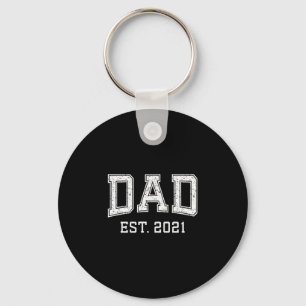 Dad Est 2021 Dad D Fathers Day Ized Keychain