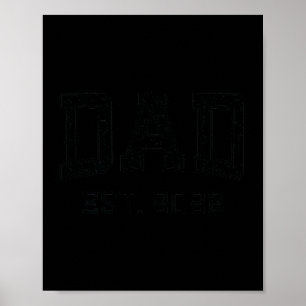Dad Est 2022 D Fathers Day New Dad Husband  Poster