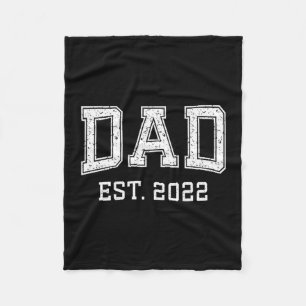 Dad Est 2022 Dad D Fathers Day Ized  Fleece Blanket